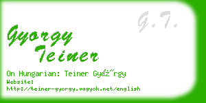 gyorgy teiner business card